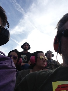 Here are the people that rode the airboat with us.  We had the front row= bugs in the teeth seats!!